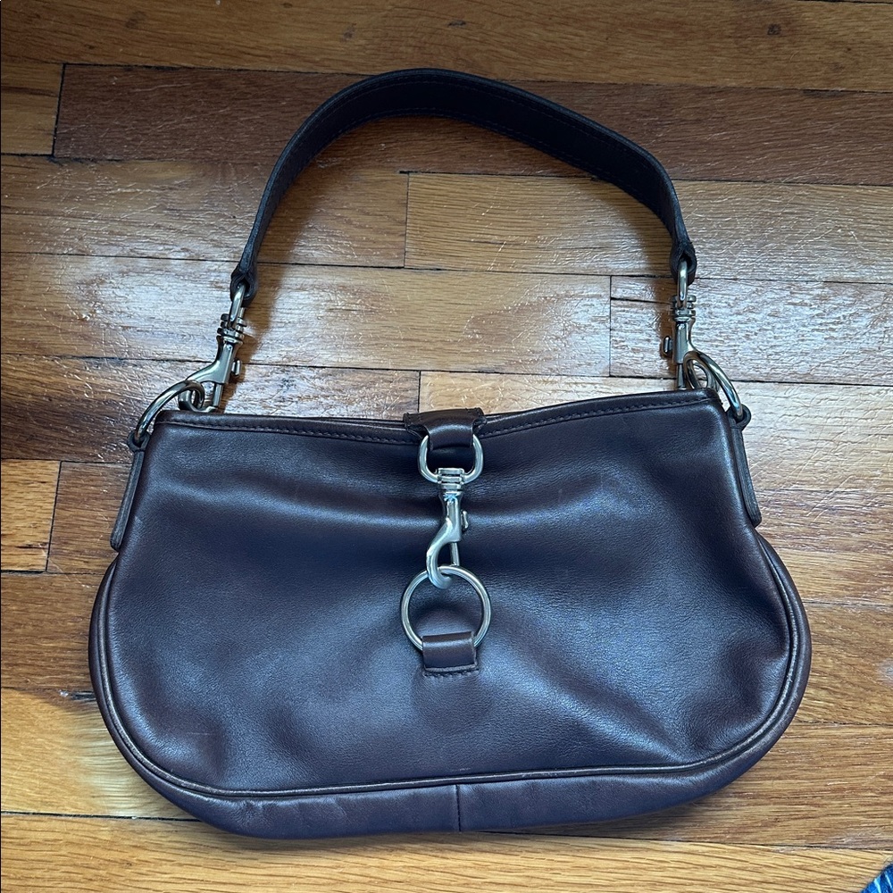 Miu Miu 90s vintage leather shoulder bag, soho Nappa Old Hook Shoulder Bag
